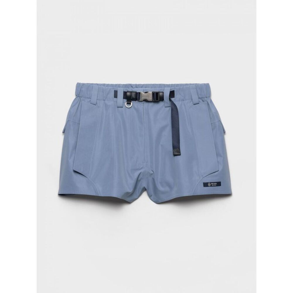 Prada Shorts Woman Gnawed Blue - Picture 1 of 1